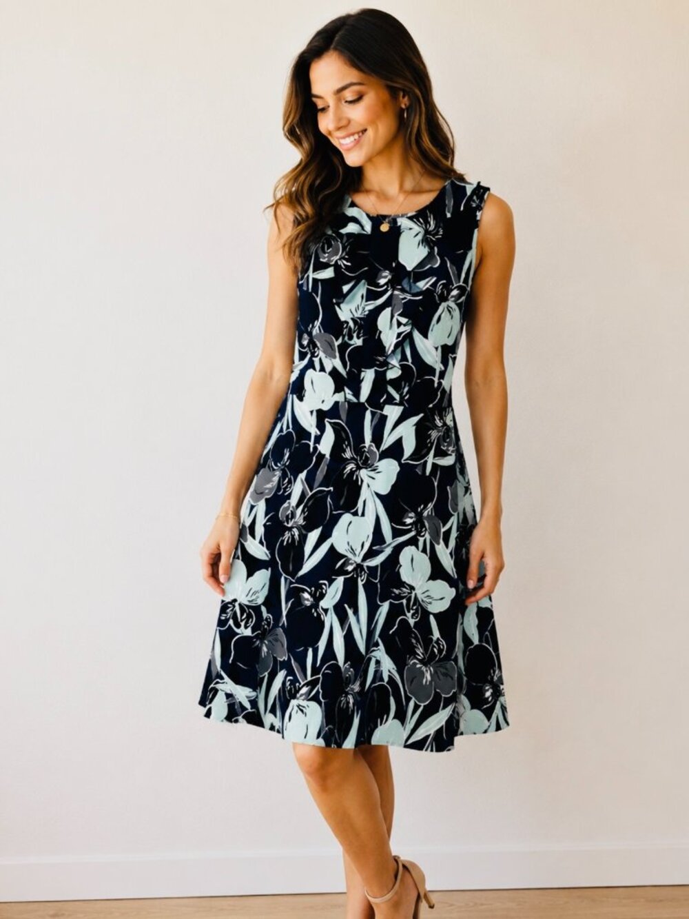 Ann Taylor Floral Midi Dress Size 12